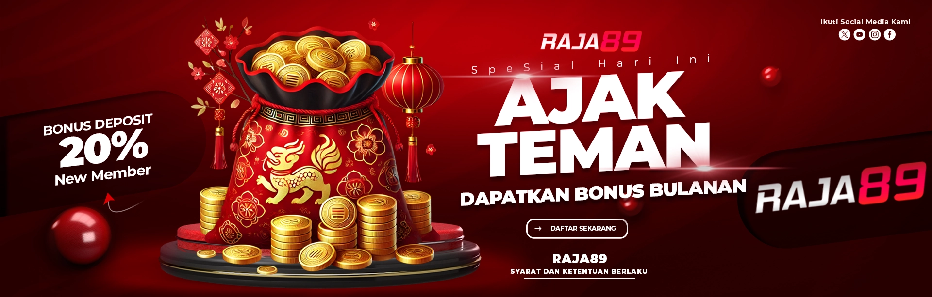 Ajak Teman Daftar Di Raja89